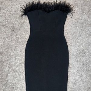 Black feather dress